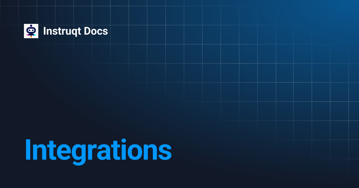 Integrations | Instruqt Docs
